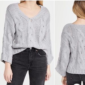 Line & Dot Grey Chunky Knit Sweater